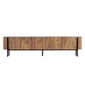 Comoda TV, Hanah Home, Nexus, 180x30x45 cm, Pin Atlantic / Negru