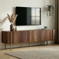 Comoda TV, Hanah Home, Nexus, 180x30x45 cm, Barok Walnut Gold