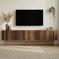 Comoda TV, Hanah Home, Nexus, 180x30x45 cm, Barok Walnut Gold