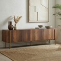 Comoda TV, Hanah Home, Nexus, 180x30x45 cm, Barok Walnut Gold
