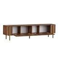 Comoda TV, Hanah Home, Nexus, 180x30x45 cm, Barok Walnut Gold