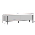 Comoda TV, Hanah Home, Nexus, 180x30x45 cm, Barok Walnut Gold