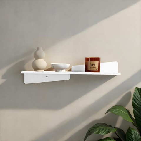 Raft de perete, Hanah Home, Vlnt123Byz, 60x14 cm, Alb