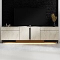 Comoda TV, Hanah Home, Paris, 180x50x32 cm, Travertin