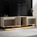 Comoda TV, Hanah Home, Paris, 180x50x32 cm, Travertin
