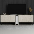 Comoda TV, Hanah Home, Nova, 180x55x32 cm, Travertin