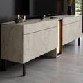 Comoda TV, Hanah Home, Nova, 180x55x32 cm, Travertin