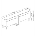 Comoda TV, Hanah Home, Nova, 180x55x32 cm, Travertin