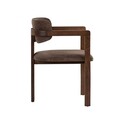 Scaun, Hanah Home, Toscana, 54x76x54 cm, Maro / Nuc închis