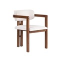 Scaun, Hanah Home, Toscana, 54x76x54 cm, Alb/Maro