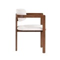 Scaun, Hanah Home, Toscana, 54x76x54 cm, Alb/Maro