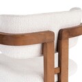 Scaun, Hanah Home, Toscana, 54x76x54 cm, Alb/Maro