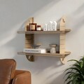 Raft de perete, Hanah Home, Vlnt126Cp, 70x60 cm, Grej