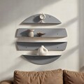 Raft de perete, Hanah Home, Vlnt118Gr, 76x76 cm, Gri