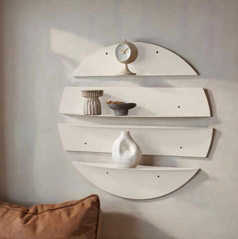 Raft de perete, Hanah Home, Vlnt118Kr, 76x76 cm, Bej pal