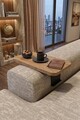 Masuta pentru cotiera canapea, Hanah Home, Artmtksofa2, 32x10x32 cm, Stejar