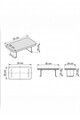 Masuta pentru cotiera canapea, Hanah Home, Artmtksofa2, 32x10x32 cm, Alb