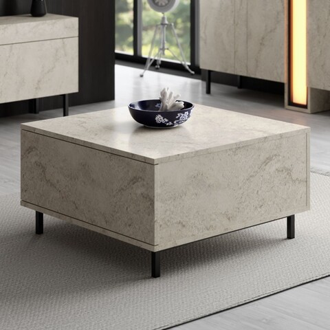 Masuta de cafea, Hanah Home, Paris, 75x40x75 cm, Travertin