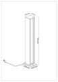 Lampadar, Hanah Home, Nova, 19.2x141x17 cm, Antracit