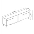 Comoda TV, Hanah Home, Paris, 180x50x32 cm, Antracit