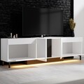 Comoda TV, Hanah Home, Paris, 180x50x32 cm, Alb
