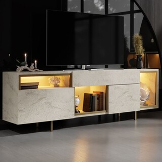 180x55x32 cm, Travertin;Auriu