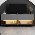 Comoda TV, Hanah Home, Ekol Down, 180x67x32 cm, Antracit