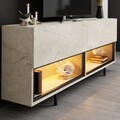 Comoda TV, Hanah Home, Ekol Down, 180x67x32 cm, Travertin