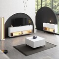 Comoda TV, Hanah Home, Ekol Down, 180x67x32 cm, Alb