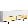 Comoda TV, Hanah Home, Ekol Down, 180x67x32 cm, Alb