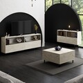 Comoda TV, Hanah Home, Ekol Up, 180x67x32 cm, Travertin