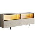 Comoda TV, Hanah Home, Ekol Up, 180x67x32 cm, Travertin