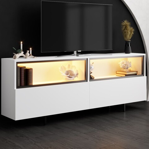 Comoda TV, Hanah Home, Ekol Up, 180x67x32 cm, Alb