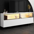 Comoda TV, Hanah Home, Ekol Up, 180x67x32 cm, Alb