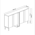 Consola, Hanah Home, Nova, 155x85x32 cm, Alb