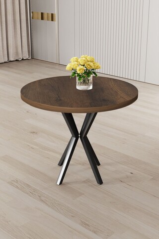 Masa, Hanah Home, Agnes, 90x73x90 cm, Baroc / Negru
