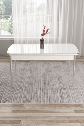 Masa, Hanah Home, Nira, 114x78x78 cm, Alb / Crom