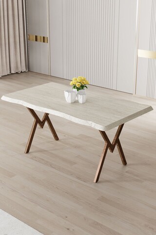 Masa, Hanah Home, Akort, 130x73x80 cm, Travertin / Maro