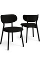 Set scaune 4 piese, Hanah Home, Toldy, Negru