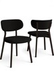 Set scaune 4 piese, Hanah Home, Toldy, Negru/Maro