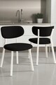 Set scaune 4 piese, Hanah Home, Toldy, Alb/Negru