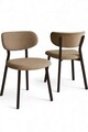 Set scaune 4 piese, Hanah Home, Toldy, Cappuccino/Maro