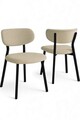 Set scaune 4 piese, Hanah Home, Toldy, Crem/Negru