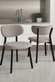Set scaune 4 piese, Hanah Home, Toldy, Gri/Negru
