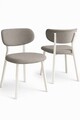 Set scaune 4 piese, Hanah Home, Toldy, Gri/Alb