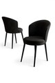 Set scaune 4 piese, Hanah Home, Risa, Negru