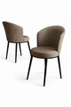 Set scaune 4 piese, Hanah Home, Risa, Cappuccino / Negru