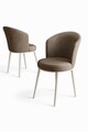 Set scaune 4 piese, Hanah Home, Risa, Cappuccino / Alb