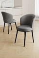 Set scaune 4 piese, Hanah Home, Risa, Gri/Negru