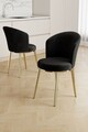 Set scaune 4 piese, Hanah Home, Risa, Negru